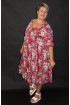 Kvetované šaty Taffi - červené